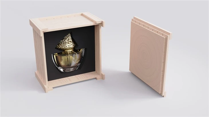 Perfume para embalagem em caixa de madeira